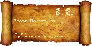 Brosz Robertina névjegykártya